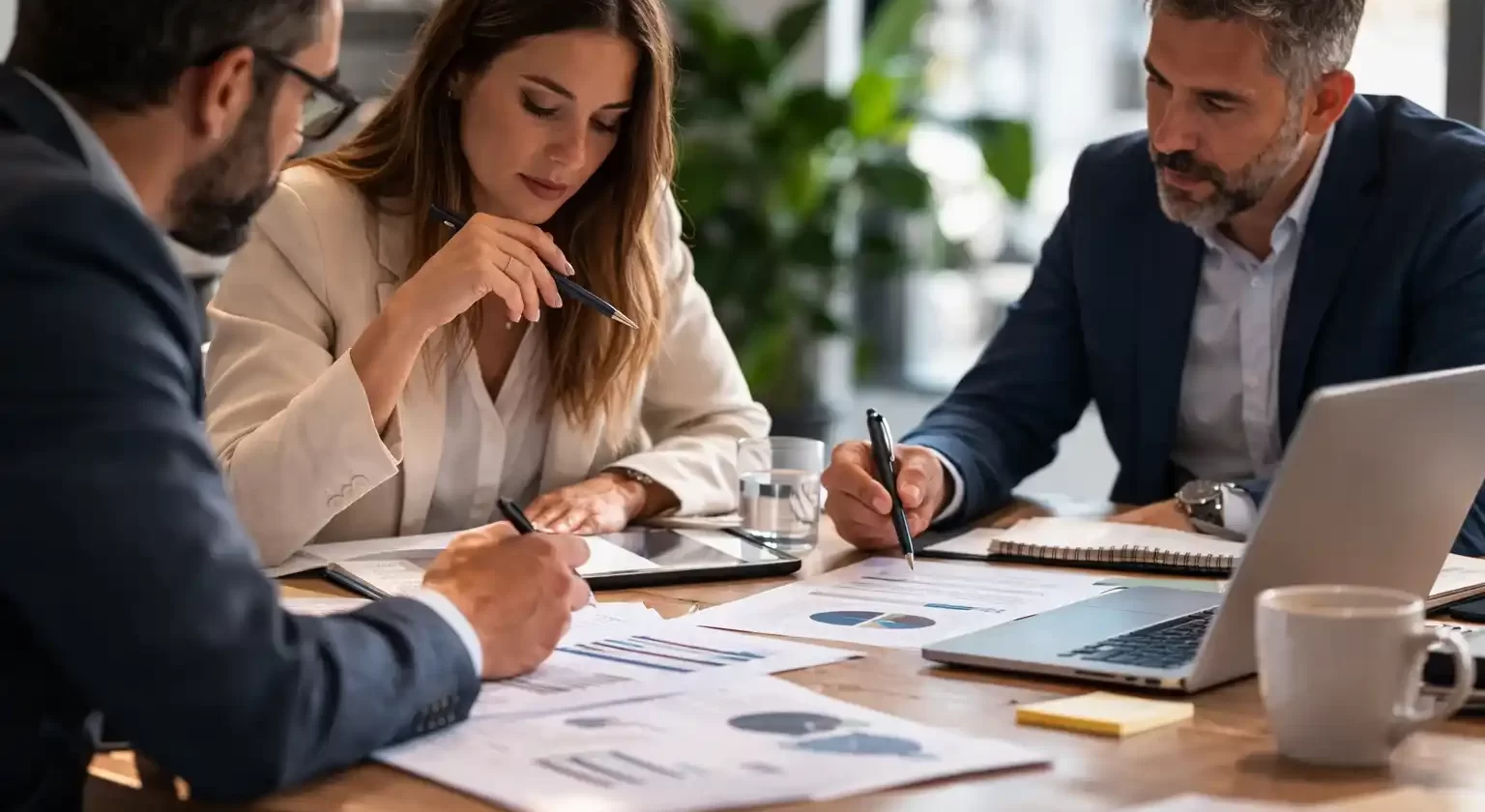 Consultores analizando perfiles profesionales y evaluando candidatos una de las etapas del proceso de reclutamiento