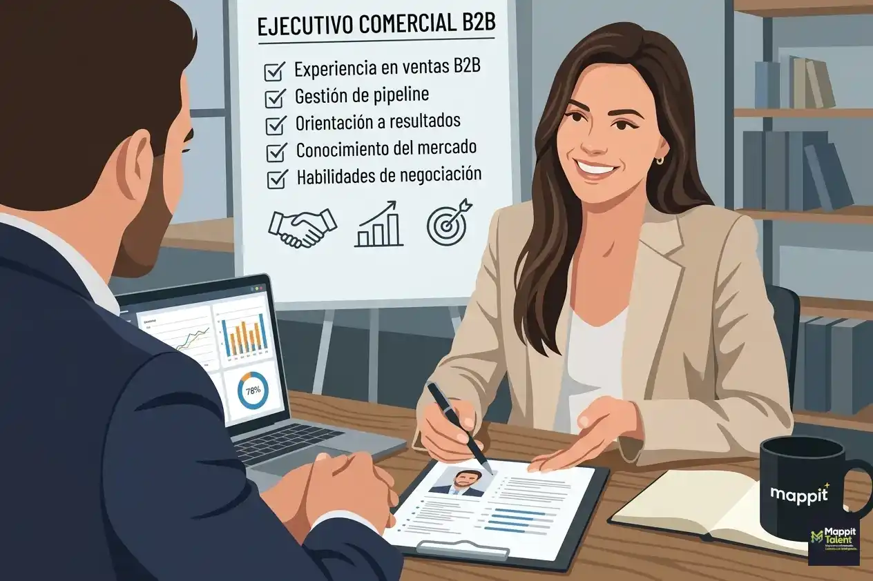 Cómo contratar un ejecutivo comercial B2B evaluando experiencia y desempeño en ventas