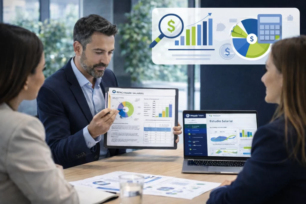 estudio salarial y benchmark salarial analizando remuneraciones del mercado laboral en empresa