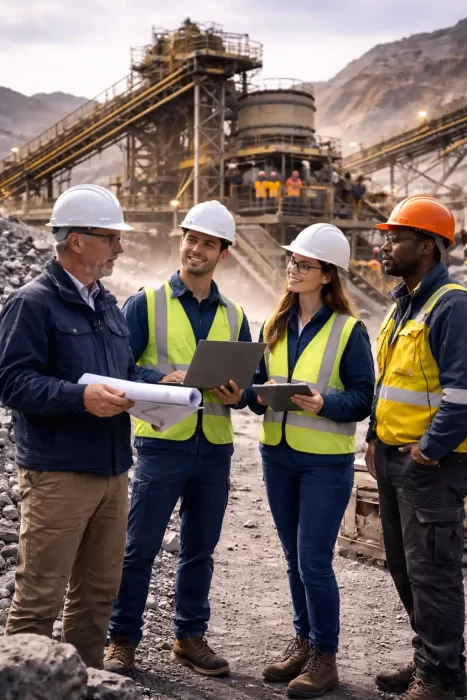 reclutamiento minero de ingenieros, administrador de contrato y personal operativo en planta minera